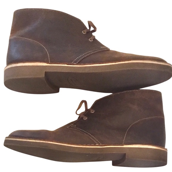 Clarks Bushacre 2 Dark Brown Leather Chukka Boots Size 10.5 Lace-up Ankle Boot - Picture 10 of 14